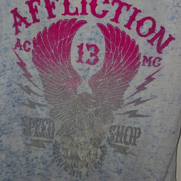 Affliction Speed Shop V Neck T Shirt - Picture 4 of 4